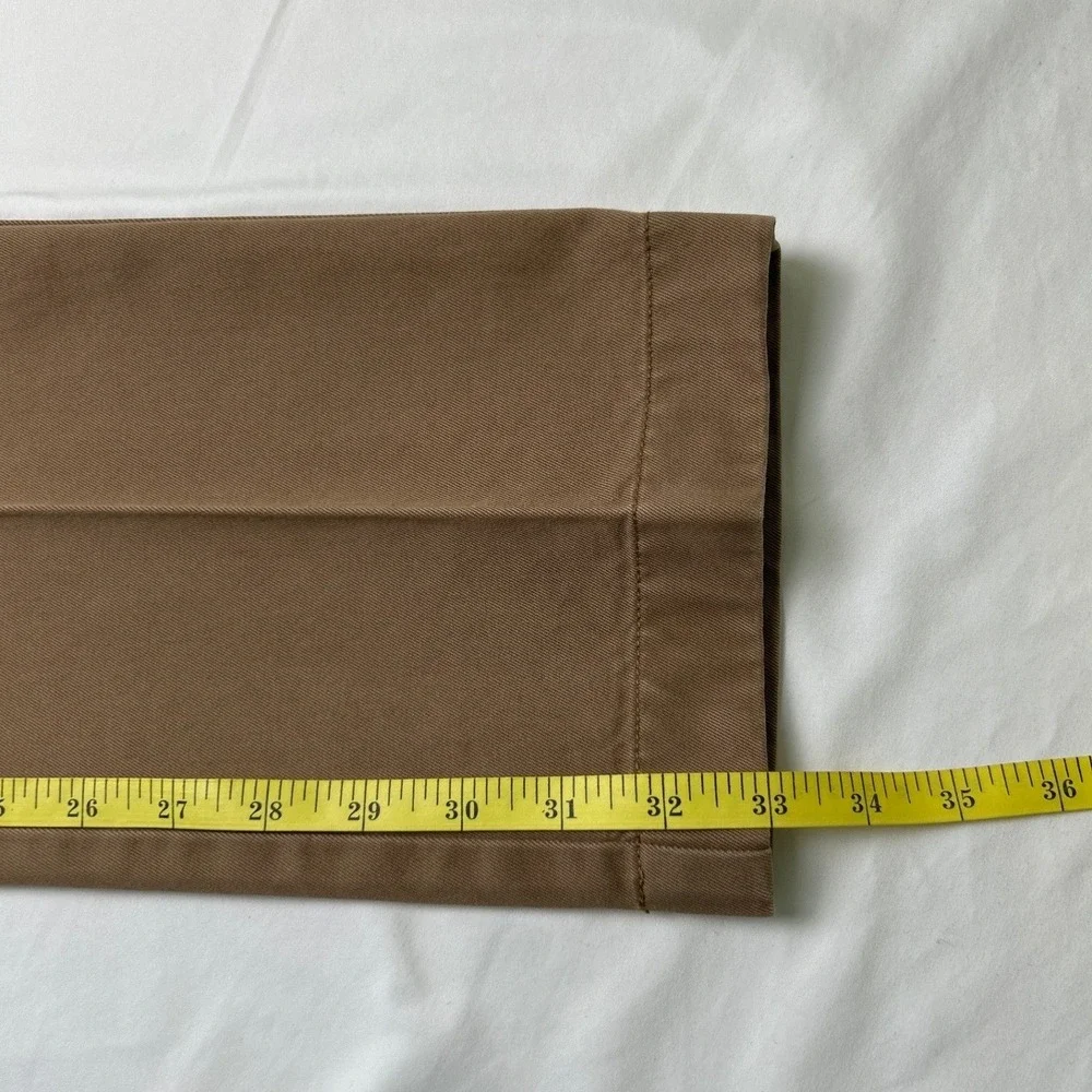 J.Crew Mens Essential Urban Slim Fit Khaki Chino Pants Size 32x34 Brown Office